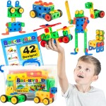 STEM Toys Educational Building Toys for Kids with Tools Design Guide and Toy Storage Box for Kids