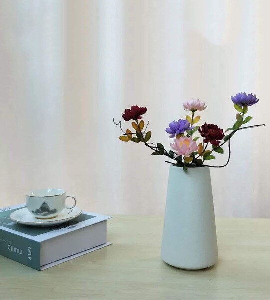 Ceramic Flower Vase Minimalism Style for Modern Table Shelf Home Decoration