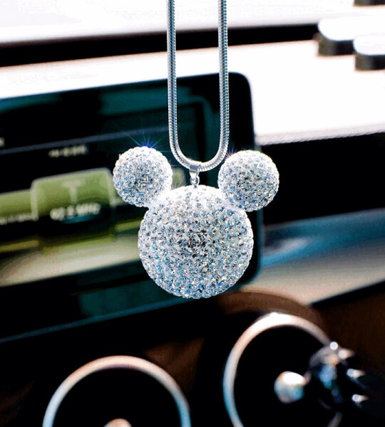 Bling Car Mirror Hanging Accessories Girls Women Car Interior Decoration