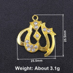 Islamic Jewelry Findings Gold/Silver Color Allah Charms Supplies For Handmade Muslim Jewelry Making