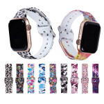 Apple Watch Band Floral Flower Silicone Belt for iWatch Series 6 se 5 4 3 Watch Bracelet 38mm 40mm 42mm 44mm.