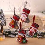 Christmas Stocking Sack Xmas Kids Gifts Candy Bag Christmas Decorations for Home Cloth Sock Christmas Tree Decor.