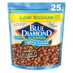 Blue Diamond Almonds Low Sodium Lightly Salted Snack Nuts, 25 Oz Resealable Bag (Pack of 1)