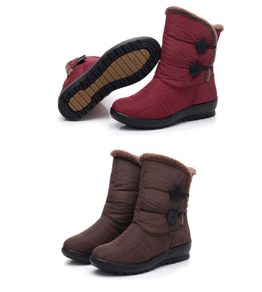 Waterproof Winter Warm Women Shoes Plus Velvet Cotton Boots