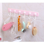 6 Hooks Kitchen Storage Hook Wall Door Holder