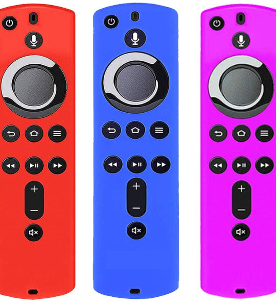 Silicone Cover Case for TV Remote Red & Blue