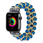 Apple Watch Bracelet 38mm 40mm 42mm 44mm Beads Iwatch SE 6 5 4 3 Band with Metal Chain Women Girl Elastic.