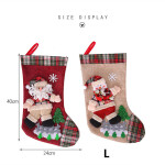 Christmas Stocking Sack Xmas Kids Gifts Candy Bag Christmas Decorations for Home Cloth Sock Christmas Tree Decor.