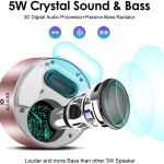 [ Smart Touch] Bluetooth Speaker XLeader SoundAngel A8 (3rd Gen) Premium Rose Gold 3D Mini Speaker with Portable Waterpr