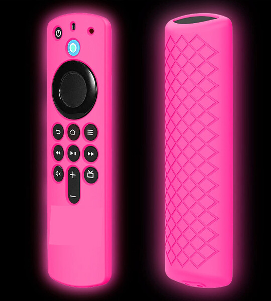 Pink Case Voice Remote Silicone Protector Skin Sleeve Glow in Dark for Women
