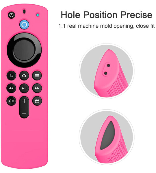 Pink Case Voice Remote Silicone Protector Skin Sleeve Glow in Dark for Women