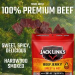 Jack Link’s Beef Jerky, Sweet & Hot, (2) 9 Oz Bags – Great Everyday Snack, 9g of Protein and 80 Calories, Made with Prem