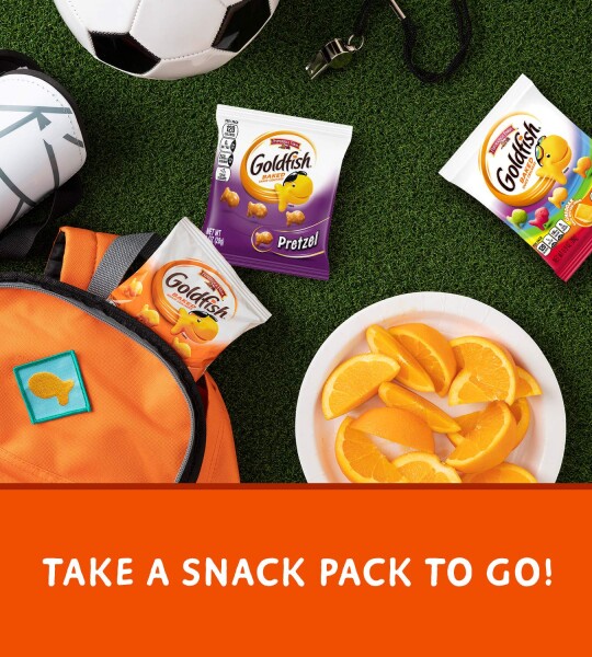 Pepperidge Farm Goldfish Crackers Big Smiles with Cheddar, Colors, and Pretzel Crackers, Snack Packs, 30 Count Variety P