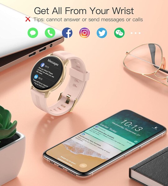 Smart Watch for Women, Smartwatch for Android Waterproof Activity Tracker with Full Touch Color Screen
