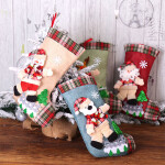 Christmas Stocking Sack Xmas Kids Gifts Candy Bag Christmas Decorations for Home Cloth Sock Christmas Tree Decor.