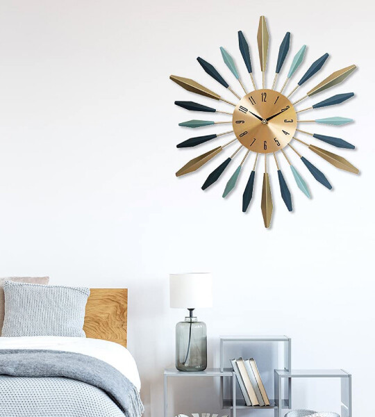 Large Wall Clock Metal Modern Home Decoration