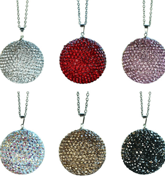 Fashion Bling Bling Diamond Crystal Ball Car Pendant Creative Auto Decoration