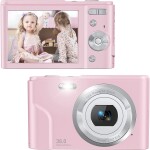 Digital Camera 36 Mega Pixels Small Camera 1080P Vlogging Camera