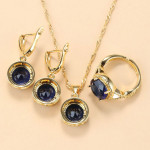 African Women Wedding Necklace And Dangle Earrings Sets