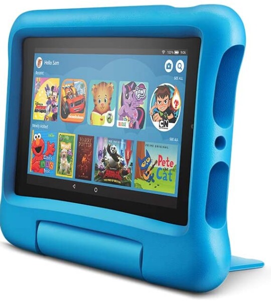 Fire 7 Kids tablet, 7" Display, ages 3-7, 16 GB, Blue Kid-Proof Case
