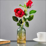 Embossed Rustic Vintage Flower Vase Centerpiece Decor for Shelf Table Decoration