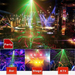 Strobe Stage Light Sound Activated Projector with Remote Control for Birthday Decor