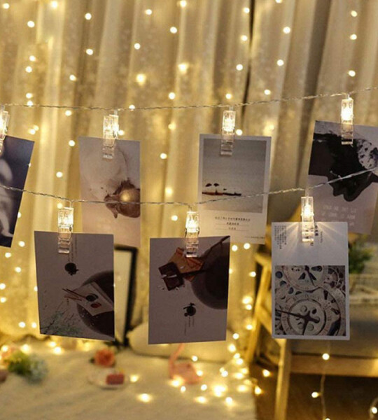 Fairy Clip String Lights Hanging Pictures Battery Operated for Gifts   Wedding Or Birthday Party Decor