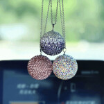 Fashion Bling Bling Diamond Crystal Ball Car Pendant Creative Auto Decoration