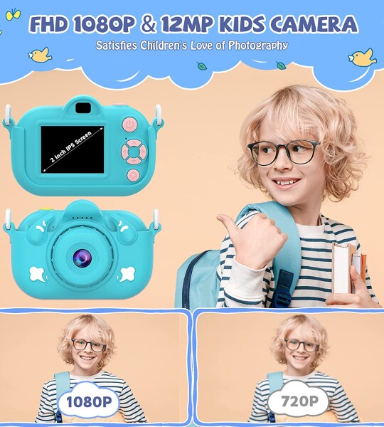 Kids Camera, HD 12MP 1080P Kids Digital Camera