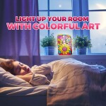 Kids NightLamp DIY Kit- Creative Arts and Crafts for Girls and Boys Ages 5 Years and up- Stained Glass lamp with Window