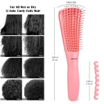 BESTOOL Detangling Brush for Black Natural Hair, Detangler Brush for Natural Black Hair Curly Hair Afro 3/4abc Texture,