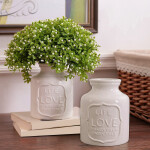 Ceramic Farmhouse Flower White Vases for Home  Decoration