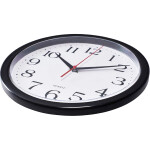 Black Wall Clock Silent Non Ticking Quartz Battery Operated Round Easy to Read Homel Clock Sweep Movement