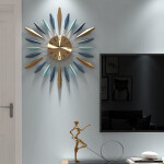 Large Wall Clock Metal Modern Home Decoration