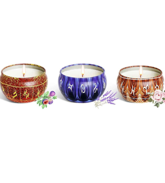 Scented Candles Gifts Set Aromatherapy Candles with Portable Travel Tin for Home Decor