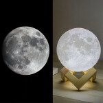 Moon Night Light USB Charging With Touch Control Brightness Warm and Cool for Home Decor