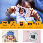 Digital Camera 36 Mega Pixels Small Camera 1080P Vlogging Camera
