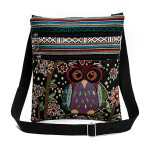 Vintage Chinese National Style Ethnic Shoulder Bag Women Mini Handbag Owl Diagonal Embroidery Tote Lady Messenger Cross