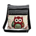 Vintage Chinese National Style Ethnic Shoulder Bag Women Mini Handbag Owl Diagonal Embroidery Tote Lady Messenger Cross