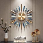 Large Wall Clock Metal Modern Home Decoration