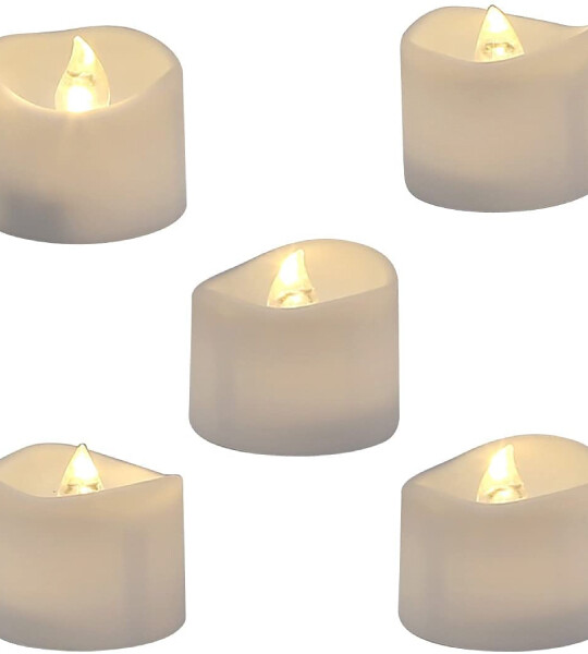 Flameless Tea Light Candles, Flickering Tealights with Warm White Light for Wedding Decor