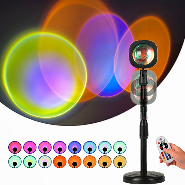 Rainbow Sunset Projection Remote Control Sun Light  For Home Decor