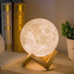 Moon Night Light USB Charging With Touch Control Brightness Warm and Cool for Home Decor