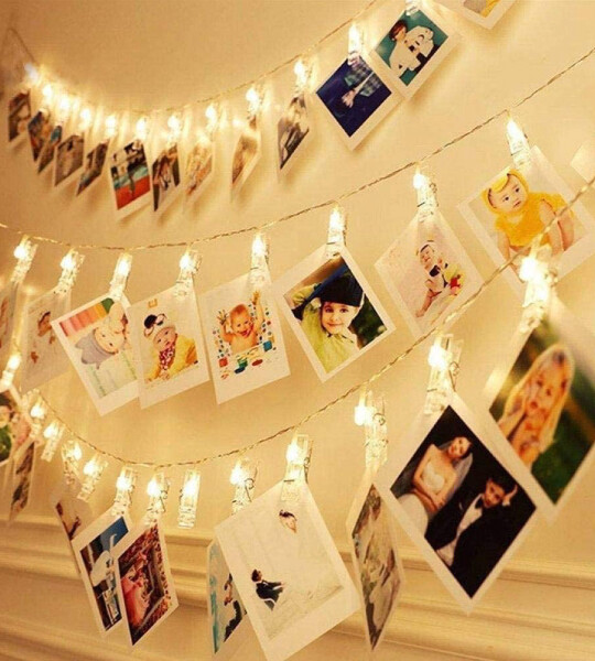 Fairy Clip String Lights Hanging Pictures Battery Operated for Gifts   Wedding Or Birthday Party Decor