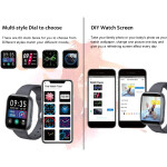 Smart Watch 1.54'' Full Touch Screen Fitness Tracker with Life Water Resistant