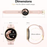 Smart Watch for Women, AGPTEK Smartwatch for Android and iOS Phones IP68 Waterproof Activity Tracker