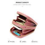 Designer Phone Pocket Mini Shoulder Bag for Women Two Layers Female Messenger Bag Pu Leather Ladies Small Crossbody Purs