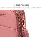 Designer Phone Pocket Mini Shoulder Bag for Women Two Layers Female Messenger Bag Pu Leather Ladies Small Crossbody Purs