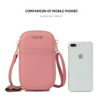 Designer Phone Pocket Mini Shoulder Bag for Women Two Layers Female Messenger Bag Pu Leather Ladies Small Crossbody Purs