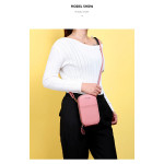 Designer Phone Pocket Mini Shoulder Bag for Women Two Layers Female Messenger Bag Pu Leather Ladies Small Crossbody Purs
